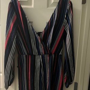 Trixxi Women’s Striped Romper